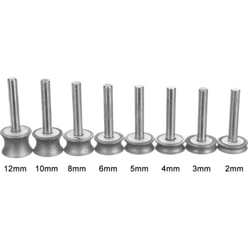 3-12mm New Diamond Grinding Wheel Grinding Wheel for Glass Airplane Straight Edge Chamfer 6mm Shank Diamond Grinding Wheel