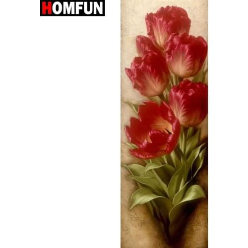 HOMFUN 5D DIY Diamond Painting Full Square/Round Drill "Oil painting flower" 3D Embroidery Cross Stitch gift Home Decor A27159