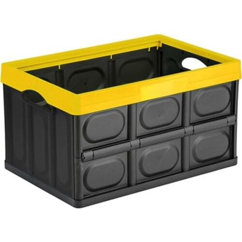 White Plastic Folding Storage Box Portable Car Storage Box MDF Wood Cover Car Accessory For Trunk Transporting Storage Camping