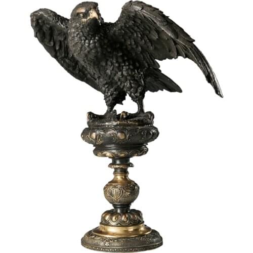 Bronze Arab Eagle Statue Hawk Sculpture Figurine Brass Falcon Art Home Decor Upscale Gifts