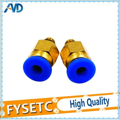20PCS PC4-M6 Pneumatic Straight Fitting Connector for 4mm OD tubing M6 6mm 3D Printer Printers