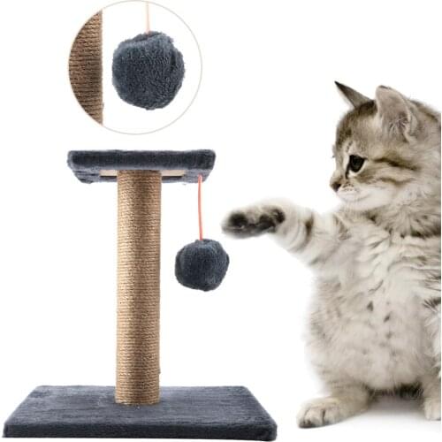 DIY Pet Cat Tree Rope Swing Ball Scratching Post Climbing Frame Diy Assembled Interesting Cat Toys Cat Furniture