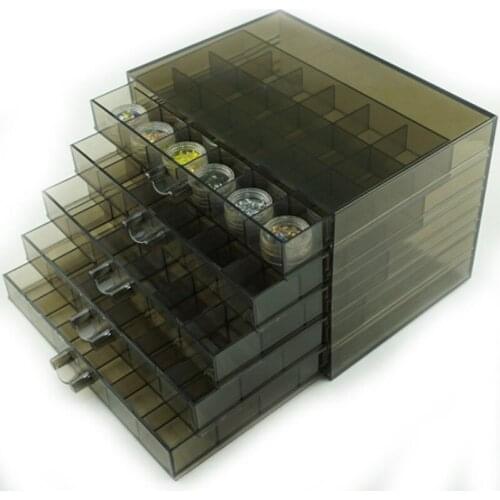 Nail Art Display Jewelry Storage Box 5 Layers 120 Grids Drawer Large Capacity Acrylic Transparent Storage Box Removable Desktop