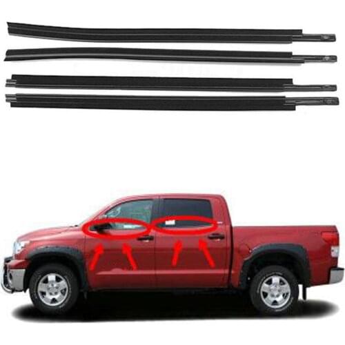 For Toyota Tundra 2007-2018 Car Exterior Window Seal Weatherstrip Auto Moldings Styling 4Pcs/set