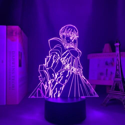 Fate Stay Night Saber Led Night Light Lamp for Bedroom Decor Birthday Gift Manga Fate Stay Night Saber 3d Lamp Anime