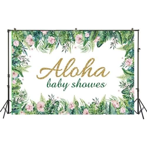 HUAYI Photography Background Tropical Flowers Vinyl Baby Shower Birthday Party Child Photocall Backdrop Photo Studio W-2013