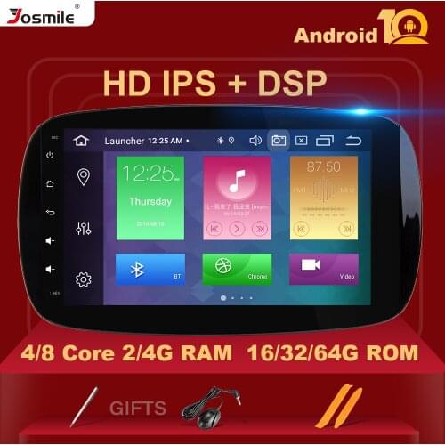 Josmile Autoradio 1 din Android 10 Car Multimedia For Mercedes/Benz Smart Fortwo W453 W257 2015 2016 2017 Navigation GPS Audio