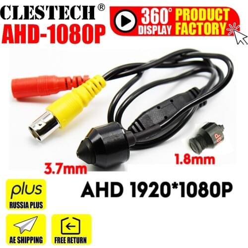 HD Metal Bullet 1080P 1920*1080 Surveillance AHD Mini CCTV Camera H.264 3.7mm/1.8mm Lens 2.0MP Wired Color Super small Camera