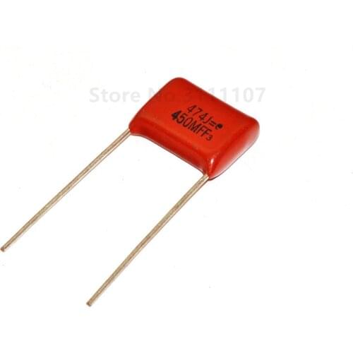 10PCS/LOT 470nF 474 450V CBB Polypropylene Film Capacitor Pitch 15mm 474 470nF 450V CBB Capacitors