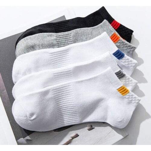 10pieces=5pair/lot Summer Cotton Man Short Socks Fashion Breathable Boat Socks Comfortable Casual Socks Male White Hot