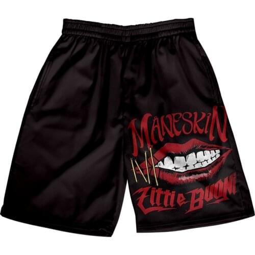 Maneskin 3D Print Summer Holiday Women/Men Elastic Waist Japan Streetwear Shorts HIP HOP Punk style Beach Shorts