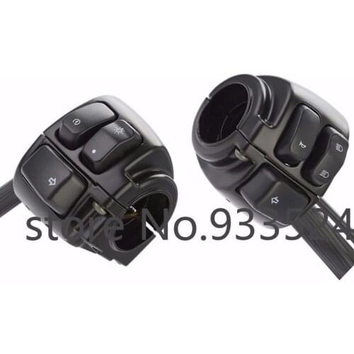 Motorbike 1" Handlebar Control Switches + Wiring Harness For Harley Cruiser XL Dyna Softail Sportster 1200 883 V-Rod