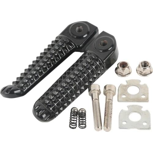 Motorcycle Aluminum Black Silver Rear Footrests Foot Pegs Passenger For Yamaha YZF R1 02-14 YZF R6 03-17 16 15 13 12 11 10 09 08