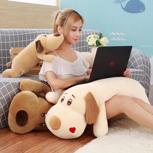 55/70/100cm lying Dog doll soft baby dog plush toy pillow boys and girls birthday gifts Christmas gifts high quality soft gifts
