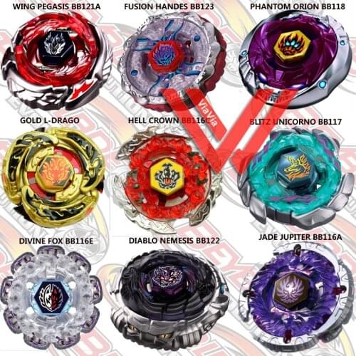 OMO 9pcs/lot Beyblades Metal Fury 4D Launcher Top Sets Masters Kit