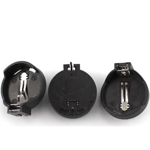 90pcs/lot New Black Wire Lead 2 x 3V CR2032 CR2025 CR2016 Button Coin Cell Battery Holder Socket Case 2 Pins