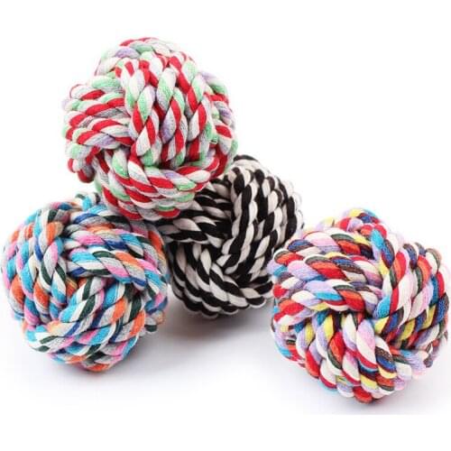 New Design Pet Dog Toys Rope Ball Toys Bite Colorful Squeak Rope Interactive Dog Wool Toys Pet Puppy Chew Toys Product
