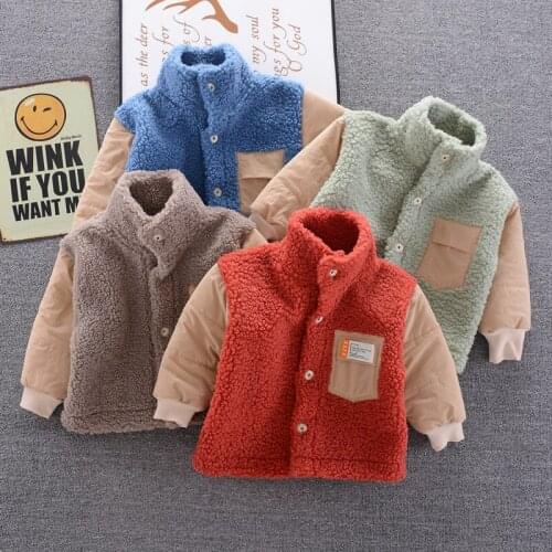 Toddler girl fall clothes 2020 kids jackets for girls boys kids fur coat baby boy coat girls wool coat children fluff jackets