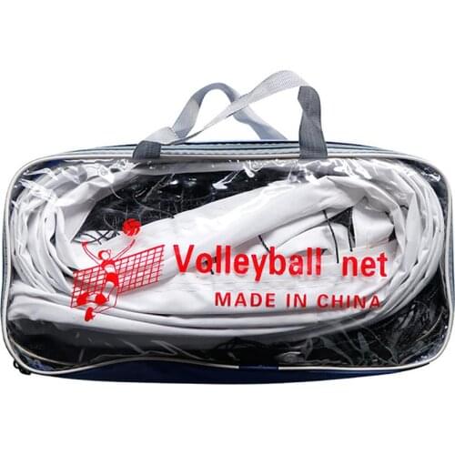Portable Volleyball Net Four-sided Thickened Canvas Edging PE Durable Standard Volleyball Net for Competition Training Practice