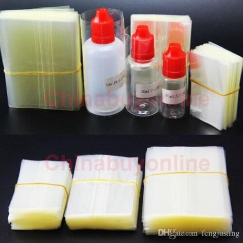 Clear PVC Heat Shrink Wrap Film for 60ML dropper Bottles heat shrink wrap seals bottle