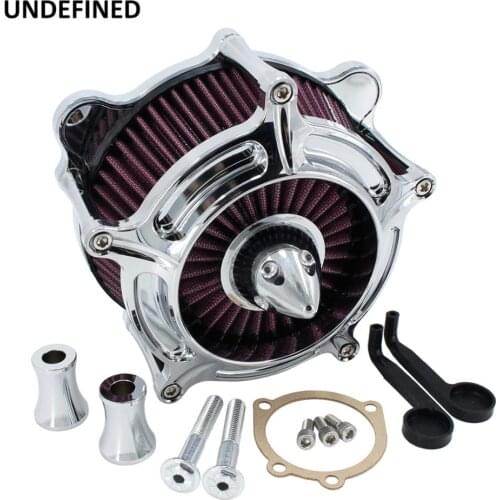 Chrome Motorcycle Air Filter Air Cleaner Intake System For Harley Dyna Dyna/FXR 1993-2017 Softail FLS Touring Electra Road Glide