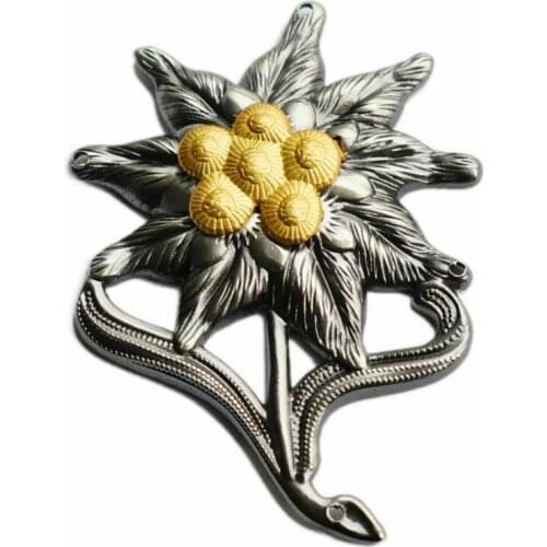 WW2 WWII GERMAN EM EDELWEISS MOUNTAIN INFANTRY CAP BADGE MEDAL VETERANS MEDAL - World military Store