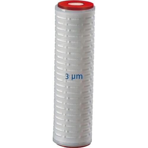 10" Parker&Pall Compatible Pleated Filter Cartridge 3 µm, DOE Connection, Polypropylene micro fiber media