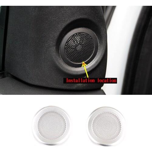 2 Pcs Alloy Car Styling for Land Rover Freelander 2 2007-2015 A-pillar Speaker Grille Silver Car Interior Accessories