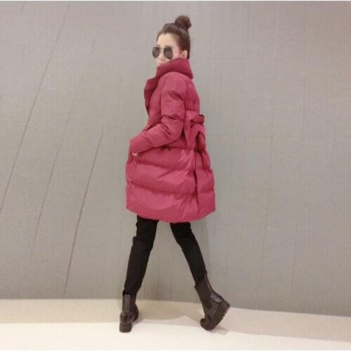 2019 Time-limited Skirt Solid Full Long Cotton No Winter New Womens Coat Fashion Loose Large Size Thick A Word Jacket Female