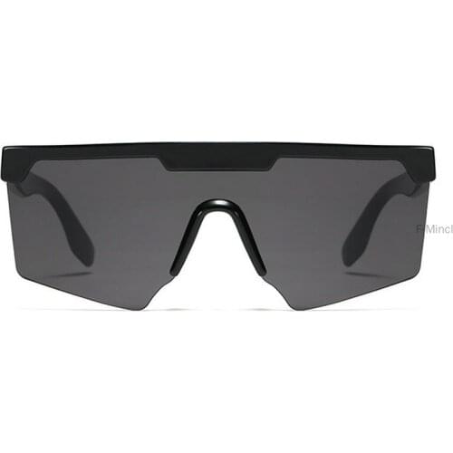 2019 Women Half Frame Mask Shape Shield Visor Sunglasses Women Fashion Men Flat Top Windproof Black Eyeglasses NX