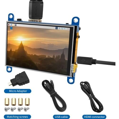 3.5 Inch Resistance Touch Screen LCD Display HDMI Module 480 x 320 for Raspberry Pi 3 Pi4 PC monitor 3D Printer screen