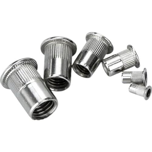 304 Stainless Steel M3 M4 M5 M6 M8 M10 M12 Rivnut Small Flat Head Riveted Nuts Insert Nutsert Cap Rivet Nut