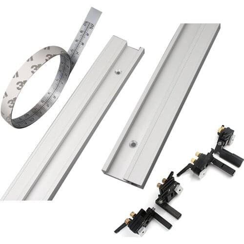 45 Type Woodworking T-slot Miter Track Jig Aluminium T Track Miter Track Stop for Router Table Bandsaws DIY Tools 300-800mm