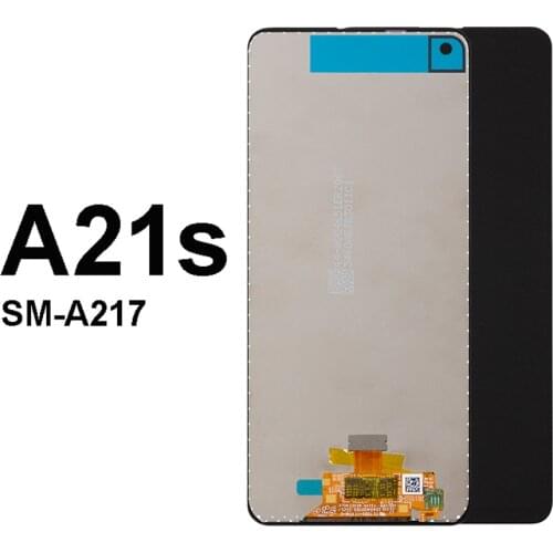 6.5 Inch LCD Screen LCD Display Frame Touch Screen Digitizer Assembly for Samsung Galaxy A21S/A217M 2020 Replacement