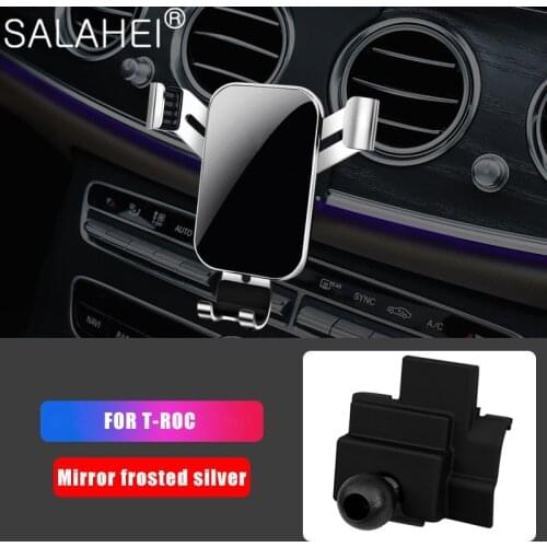 Car Mobile Phone Holder For Volkswagen VW T-ROC Accessories Cellphone GPS Air Vent Outlet Bracket Snap-type Navigation Stand