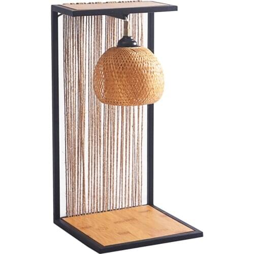 Bamboo Lantern Table Lampshade Hotel Living Room Restaurant Antique Bamboo Artwork Teahouse Lamps lantern decoration