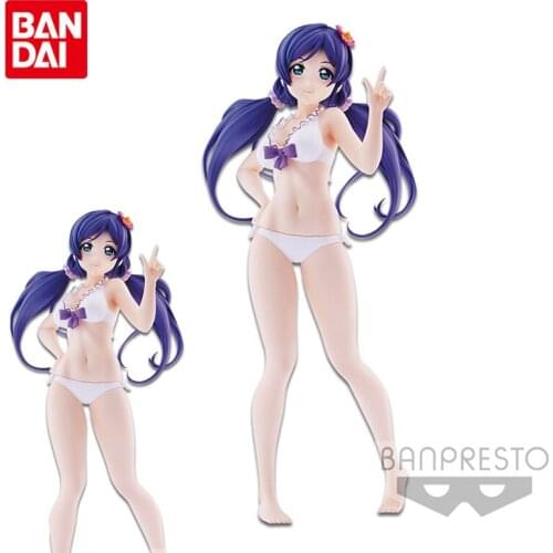 Bandai Genuine EXQ LoveLive! School Idol Project Nozomi Tojo Swimsuit Cute Anime Action Figures Collectible Model Ornaments Toys