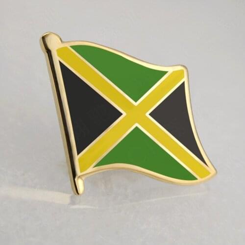 Soft Enamel Jamaica Flag Lapel Pins