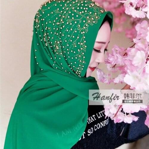 Boutique Dubai Chiffon Summer Musulman Shayla Hijbas Long Shawls