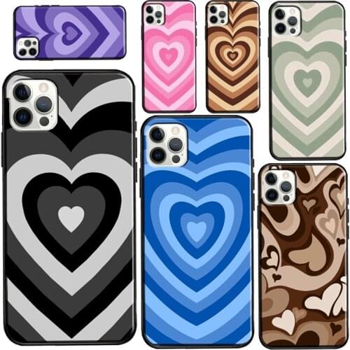 Latte Love Coffee Heart Brown Case For iPhone 11 Pro Max XS X XR 8 7 Plus SE 2020 Funda For iPhone 12 Pro Max mini Case