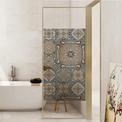 European Retro Window Film Electrostatic Drop-Shipping Heat-Proof Privacy Protection Reusable Removable Home-Decor GS027