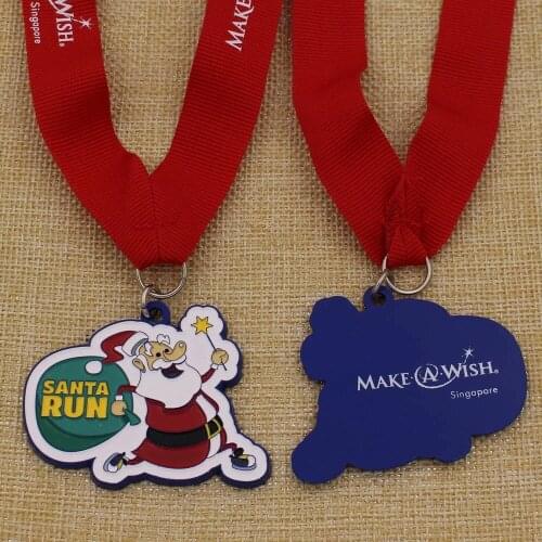 Best Quanlity Soft Enamel Christmas Medal with Ribbon
