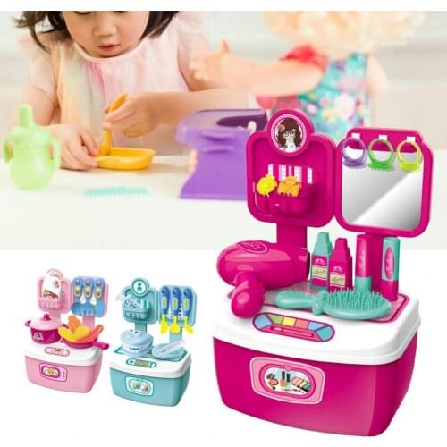 Simulation Children Pretend Play Role Play House Toy Kitchen Make Up Doctor Set Children Education Toys For Birthday Gift