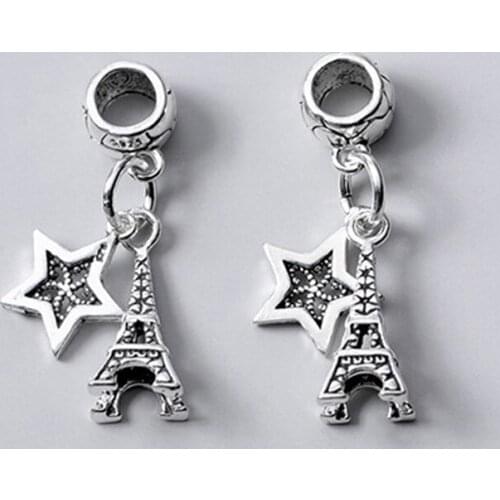 925 Sterling Silver Fashion Star&Towel Dangle Charm Set Handmade Decoration S925 Fine Silver Pendants DIY Women Jewelry Making