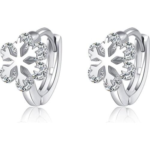 2021 NEW Fashion jewelry 925 SILVER Crystal pendant eardrop earrings Crystals From Swarovskis snowflake for women gift