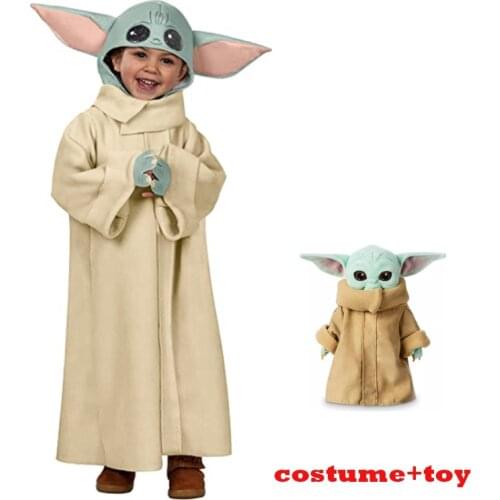 New Arrive Cute Disney Anime Yoda Baby Costume Christmas Carnival Party Cosplay Clothing New Year Kids Anime Cosplay Funny Xmas