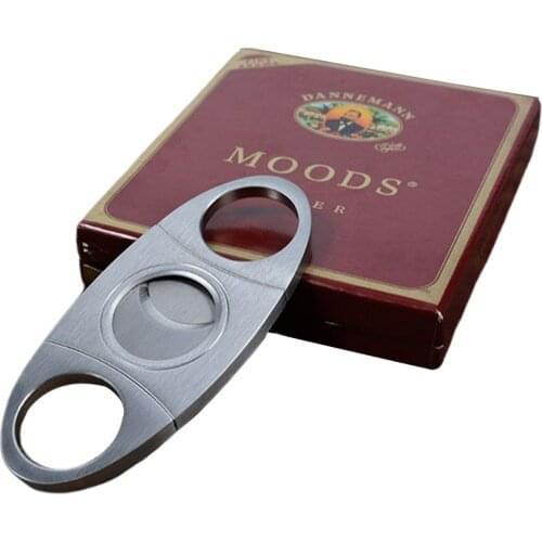 Cigar Scissors, Portable Stainless Steel Cigar Scissors Double Blade Cigar Cutter, Silver