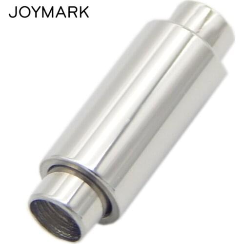 JOYMARK 5 Sizes 2mm-6mm Hole Roller Shape High Quality Jewelry Material Accessory Stainless Steel Magnetic Clasps BXGC-083