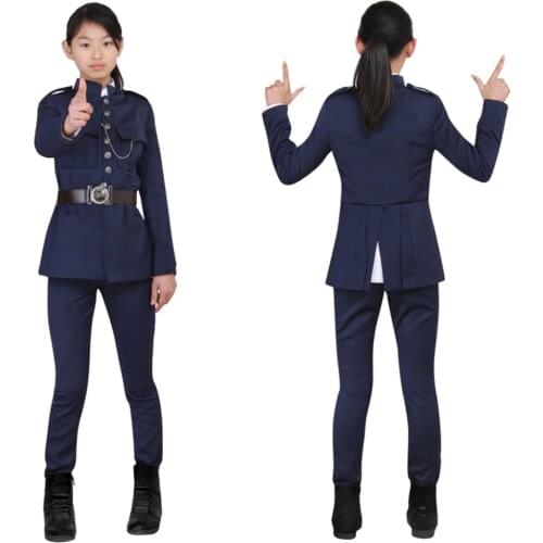 Super Police Costume For Kids Children Police Officer Top Pants Cosplay Costumes Policeman Fancy Suit Custom Made