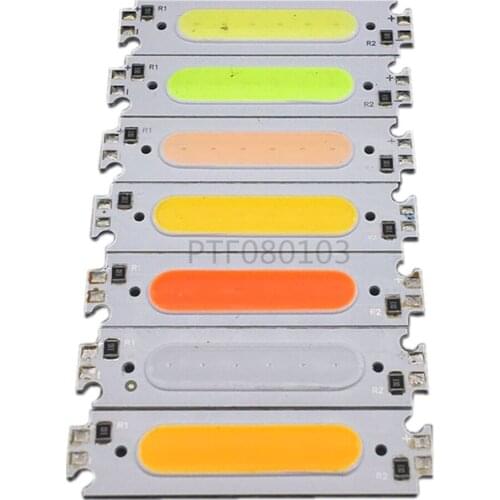 SUMBULBS 60*15mm COB LED Light Bulb 12V 2W LED Diode Lighting Chip Red Blue Pink Green Yellow White Color for DIY Car Lamp Bulbs